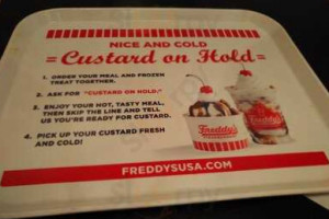 Freddys Frozen Custard Steakburgers menu