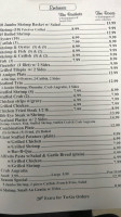 Rudy Roo's Seafood menu