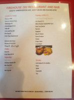 Firehouse 282 menu