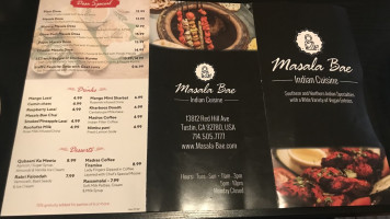 Masala Bae menu