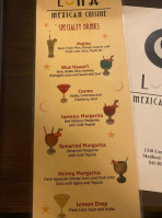 Luna Mexican Cuisine menu