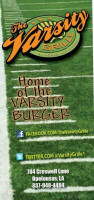 The Varsity Grille menu