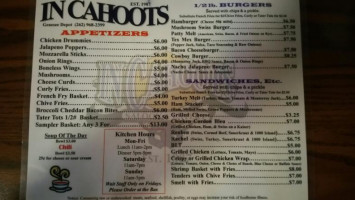 In Cahoots menu