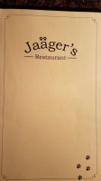 Jaäger's menu