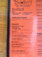 The Scullery Coffee House And Creamery menu