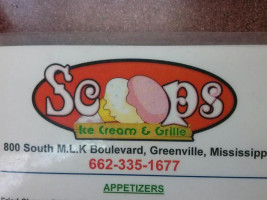Scoops Ice Cream Grille food