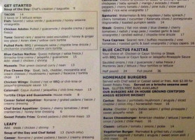 Blue Cactus Bar Grill menu