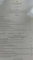 Trillium Cafe Inn menu