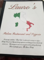 Lauro's Italian And Pizzeria menu