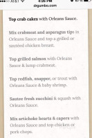 Dr Gumbo's New Orleans Cuisine menu