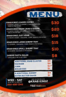 Krab Kingz menu