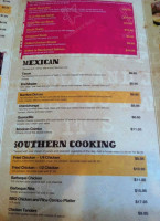 The Sombrero South Of The Border menu