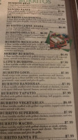 Lupe's Mexican menu