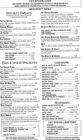 Fat Spoon Cafe menu