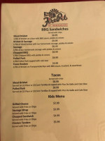 The Fire Pit Goliad menu