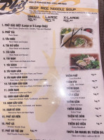 Pho Dien menu