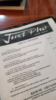 Just Pho And More menu