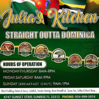 Julia's Kitchen Straight Outta Dominica food