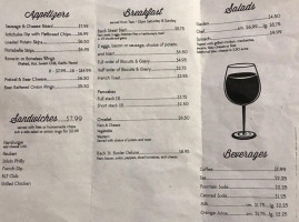 Backstreet Wine And Dine menu