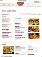 Wow Cafe and Wingery menu
