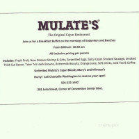 Mulates Cajun food