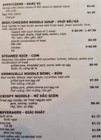 Noodle House menu