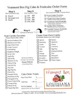 Louisiana Fig And Fruitcakes menu