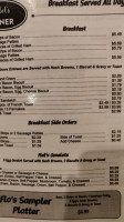 Mel's Diner menu