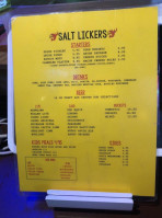 Salt Licker's menu
