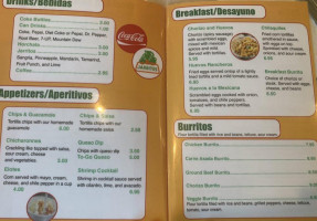 Isabel’s Tacos menu