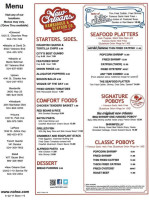 New Orleans Hamburger Seafood Company menu