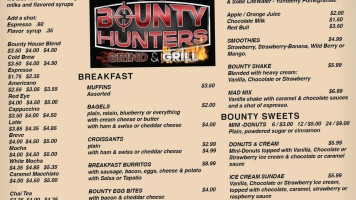 Bounty Hunters Grind Grill menu