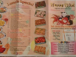 Happy Wok Minoa Inc menu