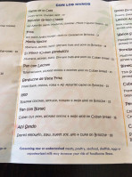 Babaloo Lounge menu