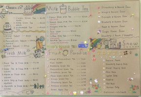 Ming's Bubble Tea menu