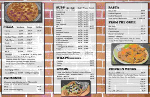 Robbie T's Pizza menu
