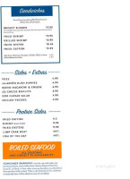 The Blue Crab Restaurant And Oyster Bar menu