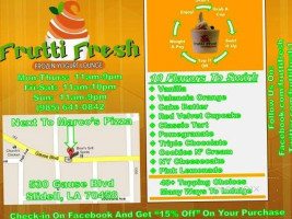 Frutti Fresh menu