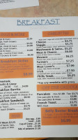 D's Riverside Diner menu