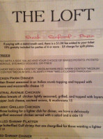The Loft On Central Avenue menu
