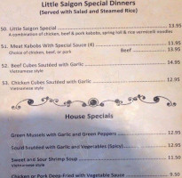 Little Saigon menu