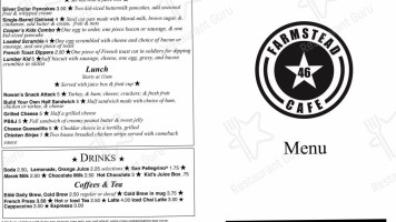 Farmstead Cafe menu