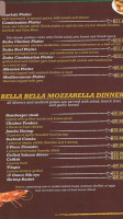 Bella Bella Mozzarella menu