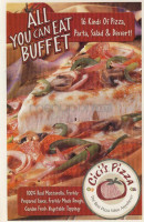 Buck's Pizza menu