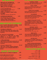 Papa Tacho's (midland) menu