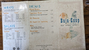 Baja Coop menu