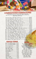 Los Rancheros Mexican menu
