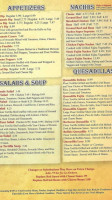 Blue Agave's Mexican Grill menu