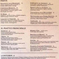 Zucca Italian menu