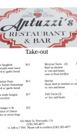 Antuzzi's Newcastle Inn menu